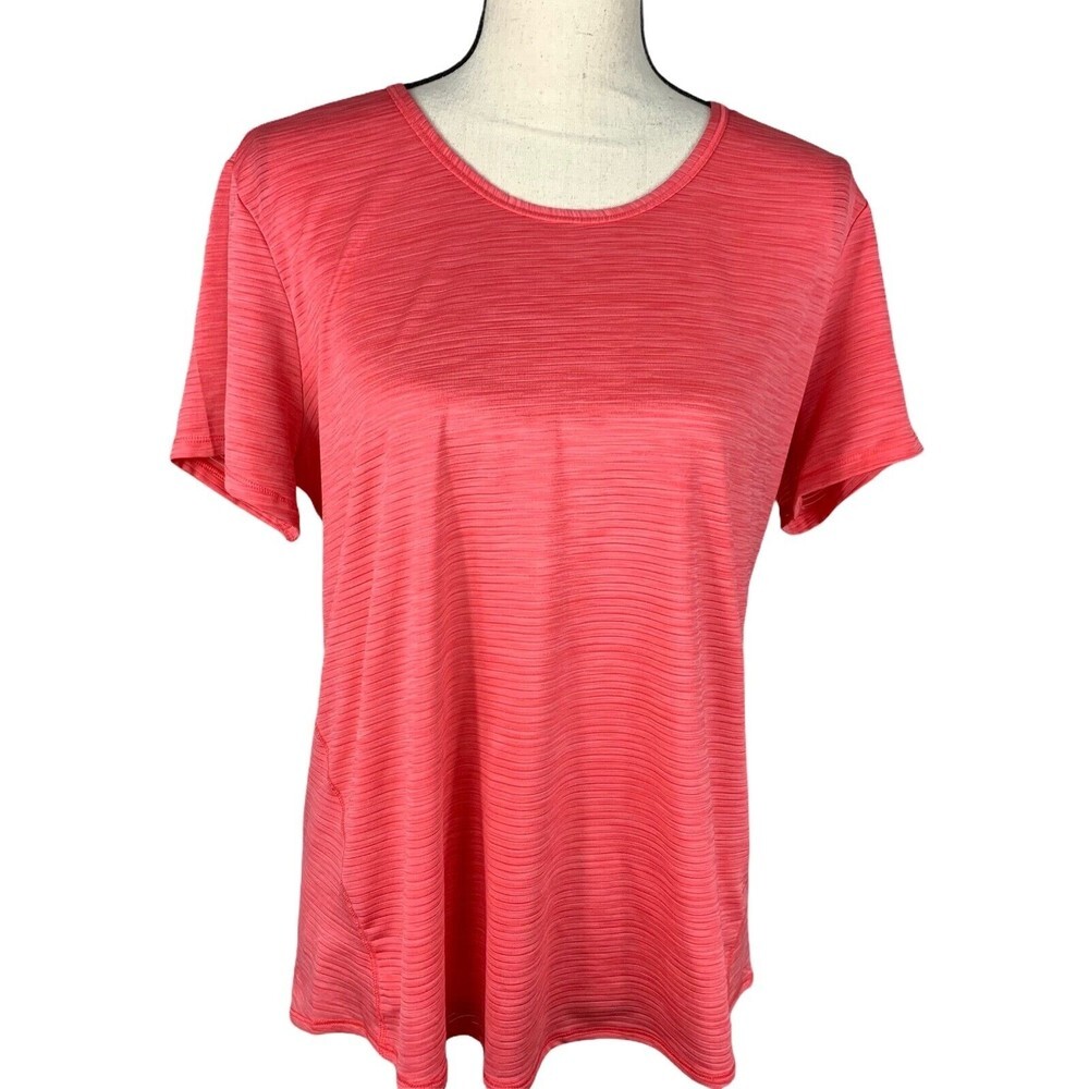 Athleta Stretchy Pull-on Top Women L Coral Relaxed Fit